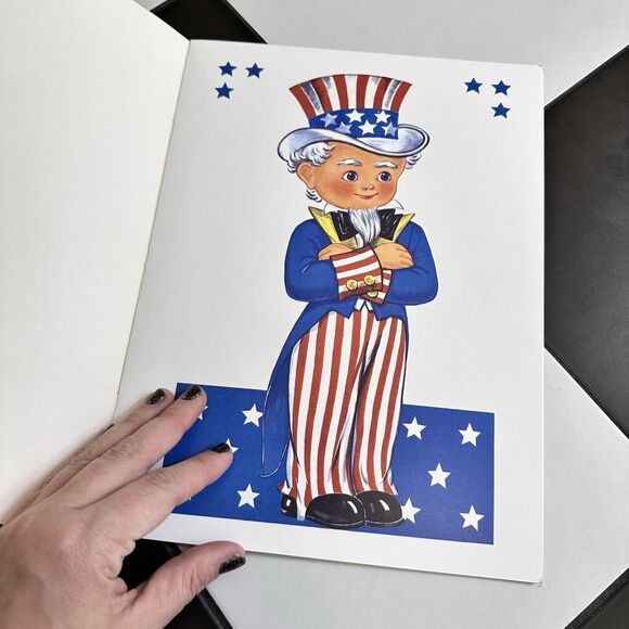 Vintage 90s Paper Dolls Uncut Uncle Sam’s Little Helpers Patriotic Army Military - Picture 7 of 10